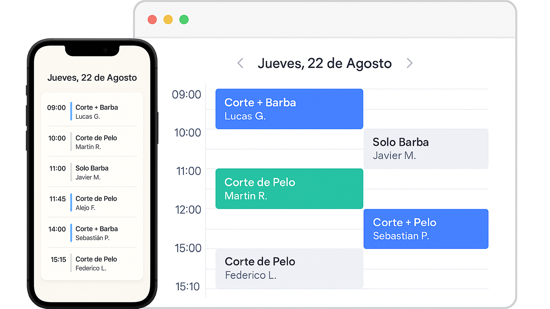 Tus pacientes reservan sin interrumpir tus consultas.
